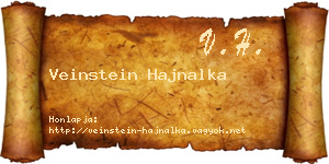 Veinstein Hajnalka névjegykártya